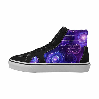WOMEN'S Galaxy Snake Print High Top Canvas Grunge Custom Sneakers