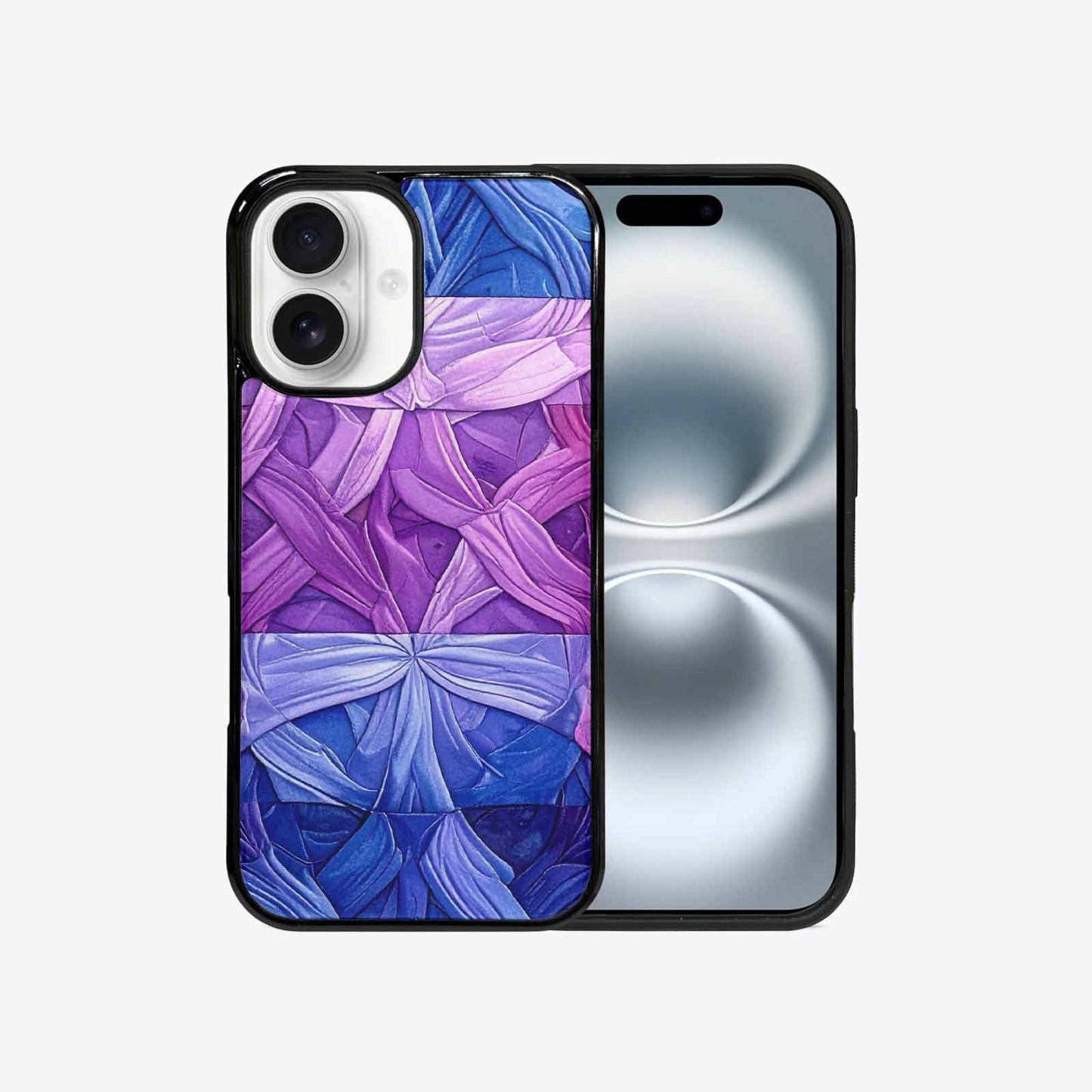 iPhone 16 Case — Bisexual Flag Color Theme Small Rainbow, Personalized Phone Case
