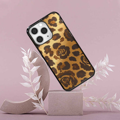 iPhone 15 Pro Max Case — Classic Leopard Print Warm Golden Tan, Custom Designed Case Cover