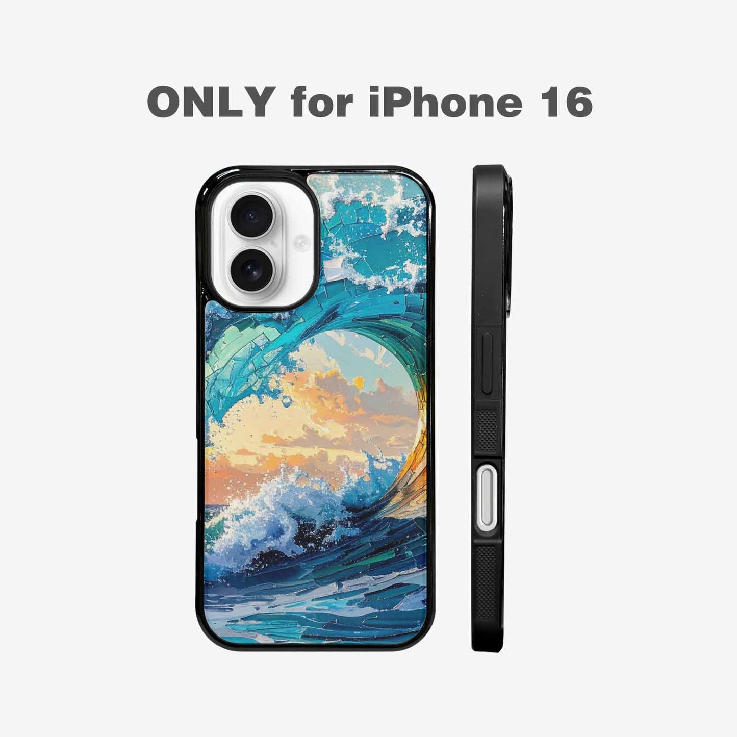 iPhone 16 Case — Wave Crest Splash Wave Crest Splash, Unique Phone Case Design