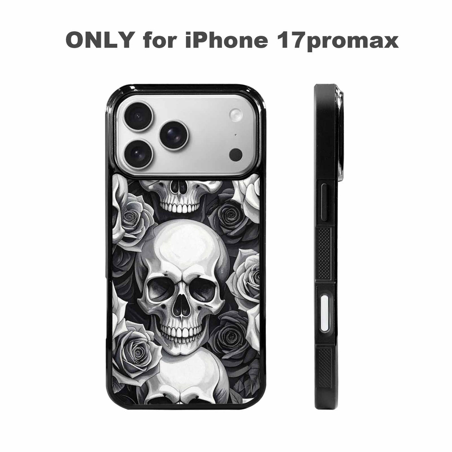 iPhone 17 Pro Max Case — Skull Dark Art Gothic Print Gothic, Custom Designed Case Cover