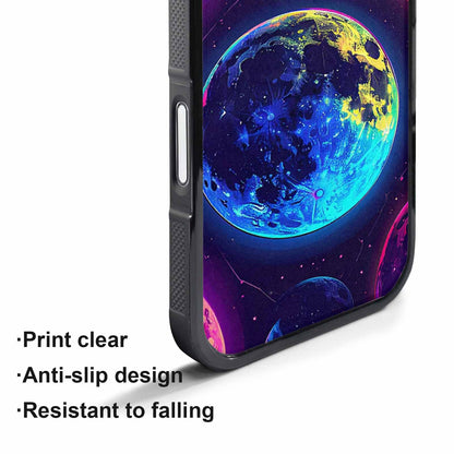 iPhone 17 Air Case — Neon Winter Moon Seamless Cartoon Cute, Unique Phone Case Design