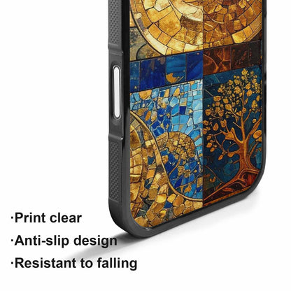 iPhone 17 Case — Small Klimt Style Gold Original Art, Custom Phone Case