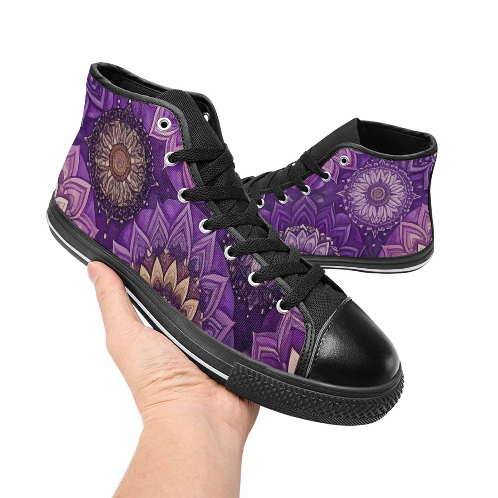 WOMEN'S Mandala High Top Canvas Surreal Custom Shoes