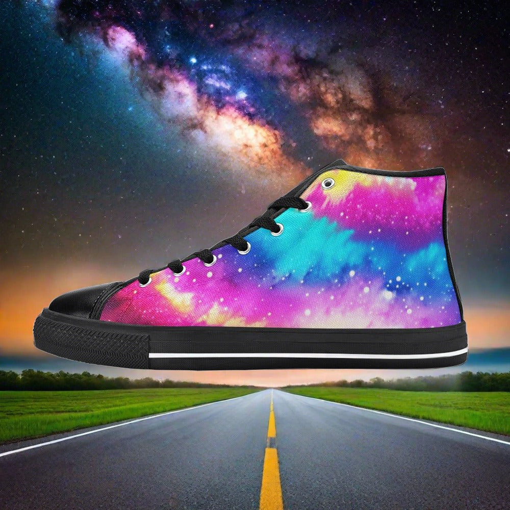 Aurora Borealis Teal Gold Unique Bold Art - Freaky Shoes