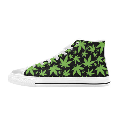 WOMEN'S Cc Weed 420 Art High Top Canvas Vibrant Chaos Custom Sneakers