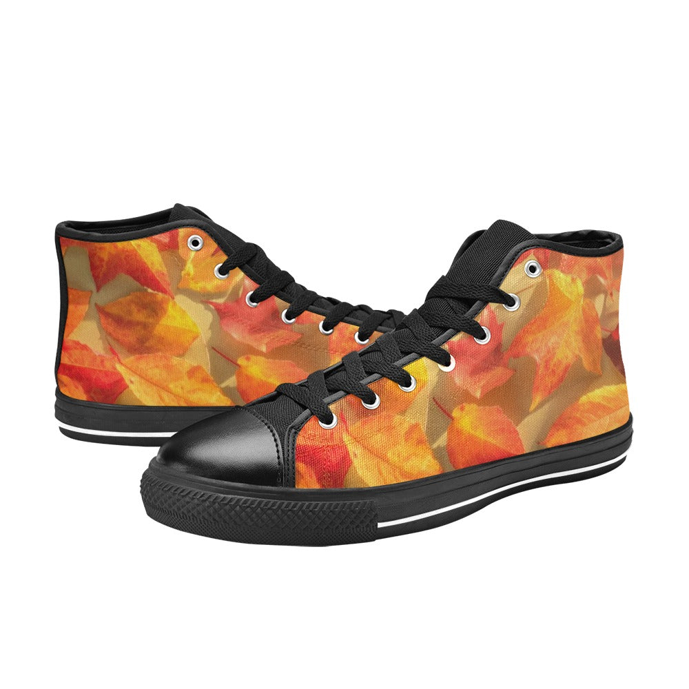MEN'S Autumn Leaves 537832 Men’S High Top Canvas Surreal Sneakers