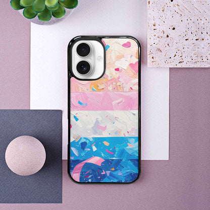 iPhone 16 Case — Transgender Pride Flag Trans Pride Flag, Custom Designed Case Cover