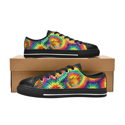 MEN'S Rainbow Tie Dye Canvas Neon Fantasy Sneakers