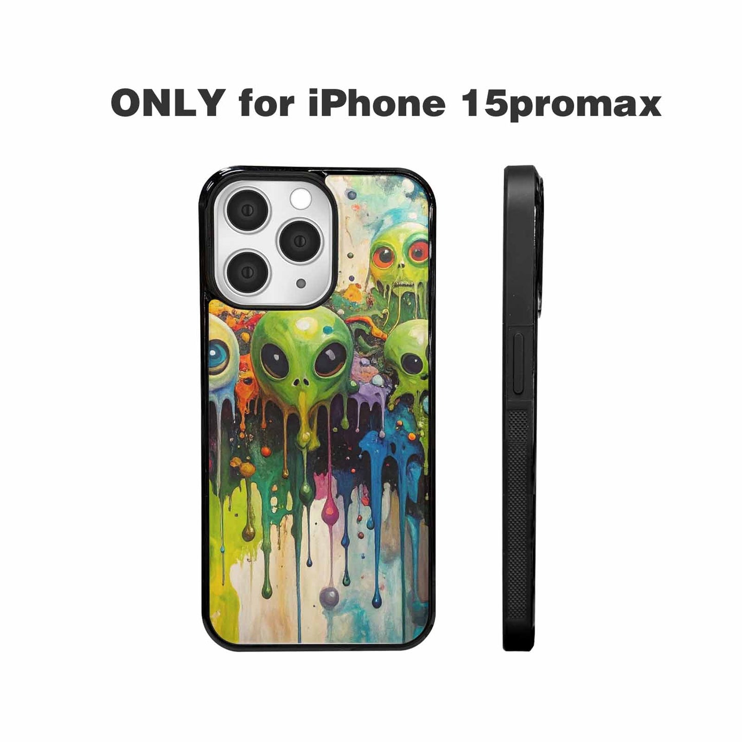 iPhone 15 Pro Max Case — Aliens Camomelting Aliens Patt Q9t, Customized Protective Case