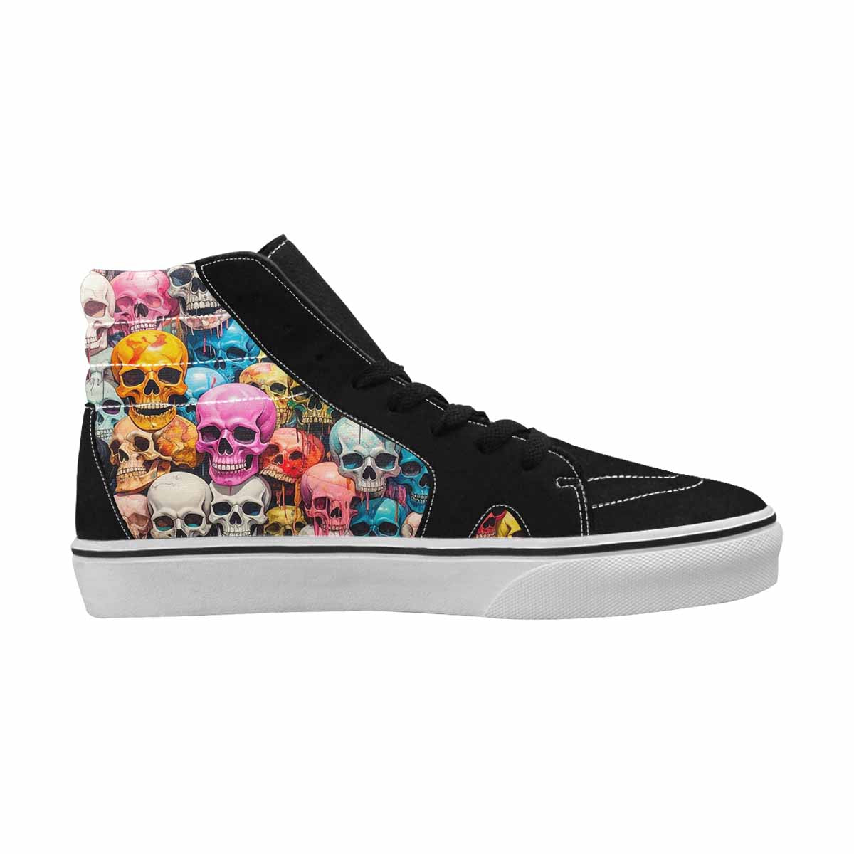 MEN'S Skulls  Marble Skulls High Top Canvas Y2K Shoes