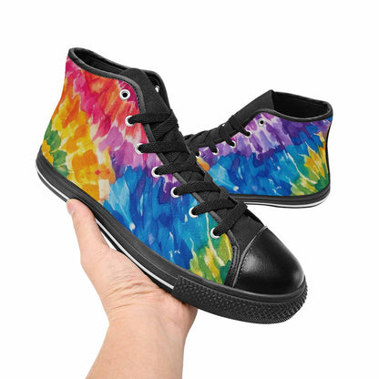 MEN'S Tie Dye Swirl High Top Canvas Aesthetic Sneakers