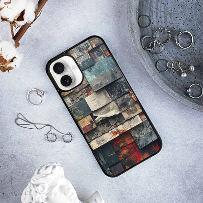iPhone 16 Plus Case — Distressed Grunge Texture Pattern Hundreds Of, Custom Art Phone Cover