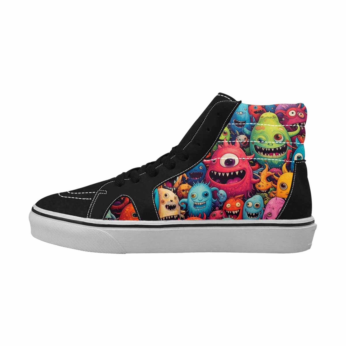 MEN'S Monsters (general) Cartoon Monst High Top Canvas Cottagecore Sneakers