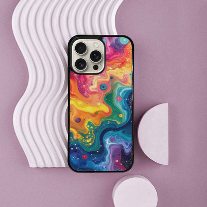 iPhone 16 Pro Max Case — Galaxy Art Colorful Cosmic Dust Small, Personalized Phone Case