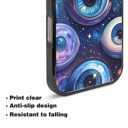iPhone 15 Pro Max Case — Cartoon Eyeballs Galaxy Personalized Phone Cover, Custom Art Phone Cover