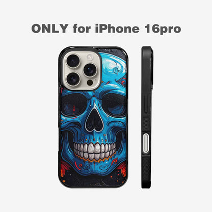 iPhone 16 Pro Case — Graffiti Skull Art Seamless Pattern Vibrant, Custom Designed Case Cover