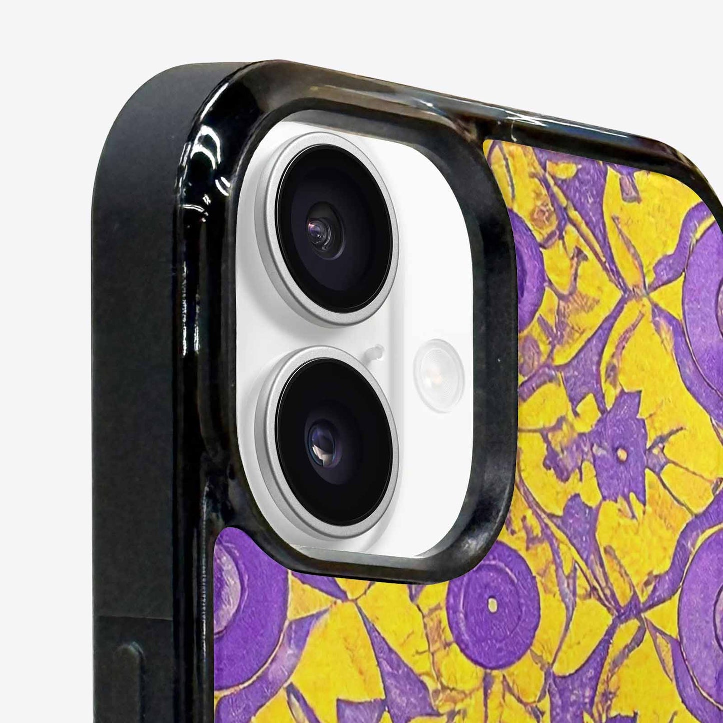 iPhone 16 Plus Case — Intersex Flag Color Theme Small Rainbow, Custom Designed Case Cover
