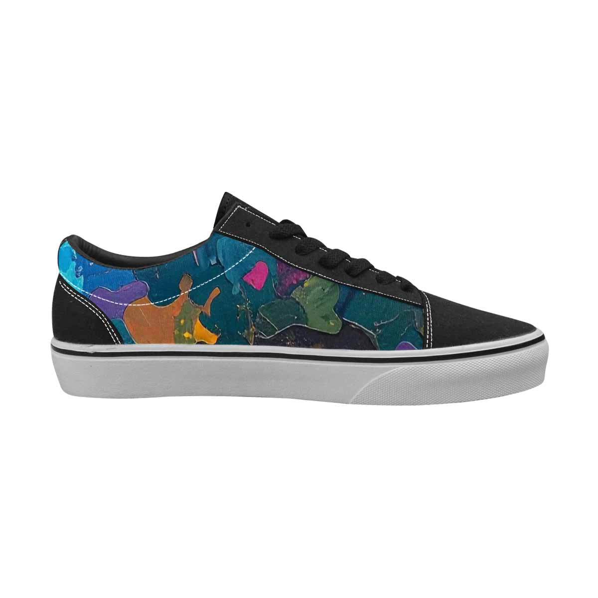 WOMEN'S Camo Patches Lace-Up Canvas Surreal Custom Shoes