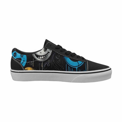 WOMEN'S Melting Moon Smiley Lace-Up Canvas Y2K Custom Shoes