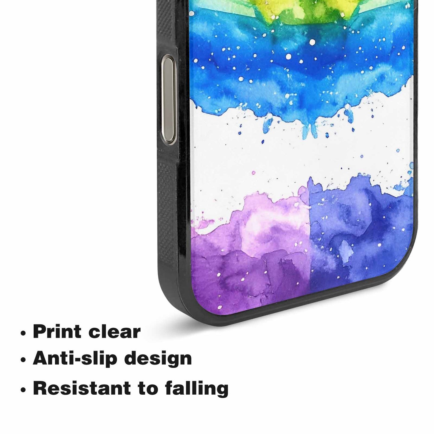 iPhone 16 Pro Case — Watercolor Splash Abstract Pattern Seamless Repeat, Custom Designed Case Cover