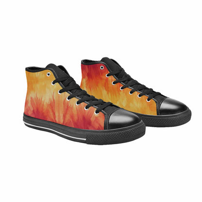 MEN'S Ombre Tie Dye Sunset High Top Canvas Aesthetic Sneakers