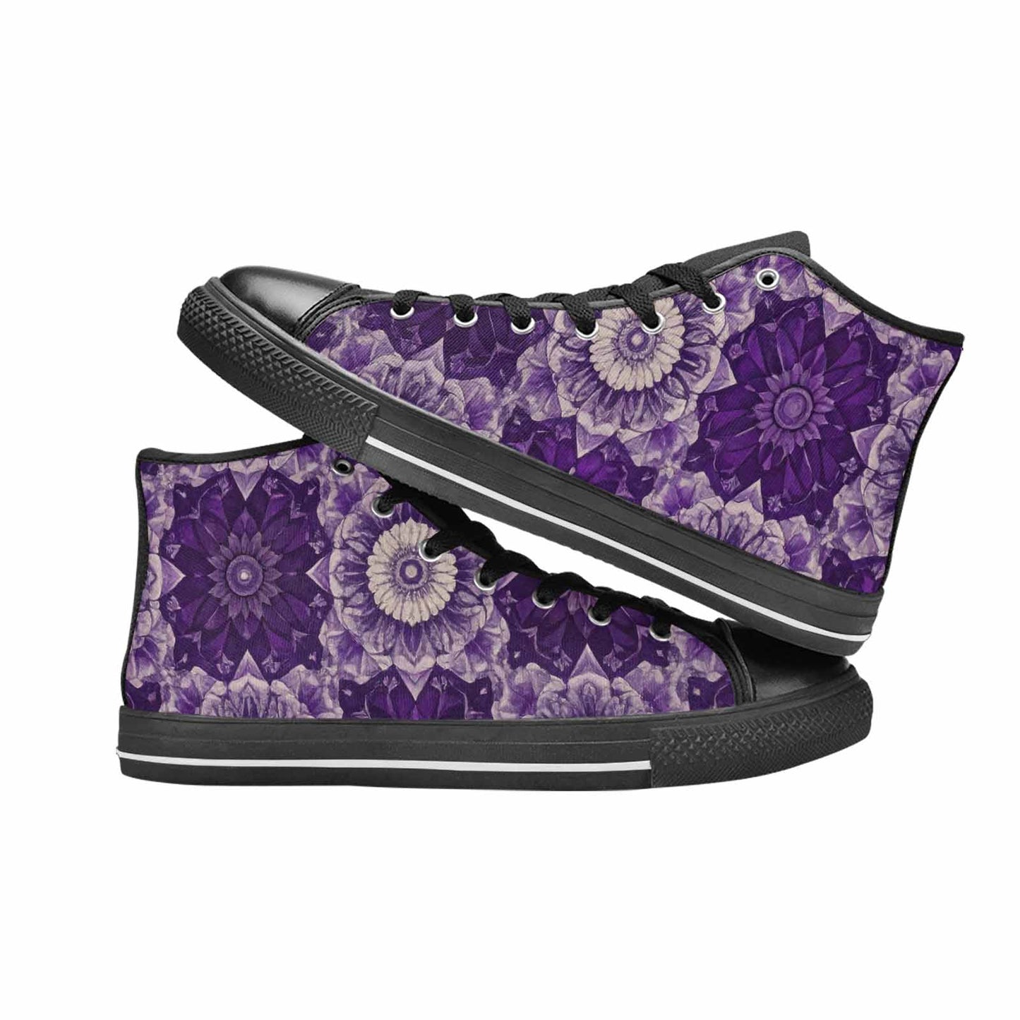 MEN'S Mandala High Top Canvas Vivid Custom Sneakers