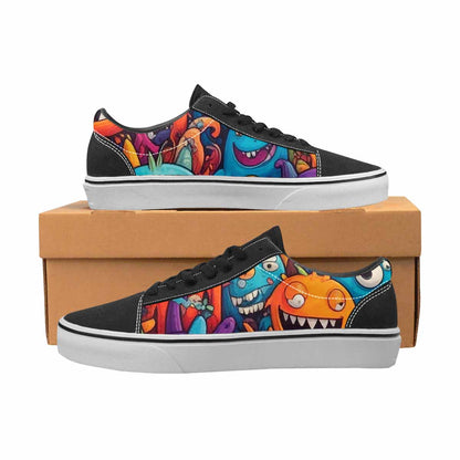 WOMEN'S Monsters (general) Cartoon Monst Lace-Up Canvas Dark Academia Custom Sneakers
