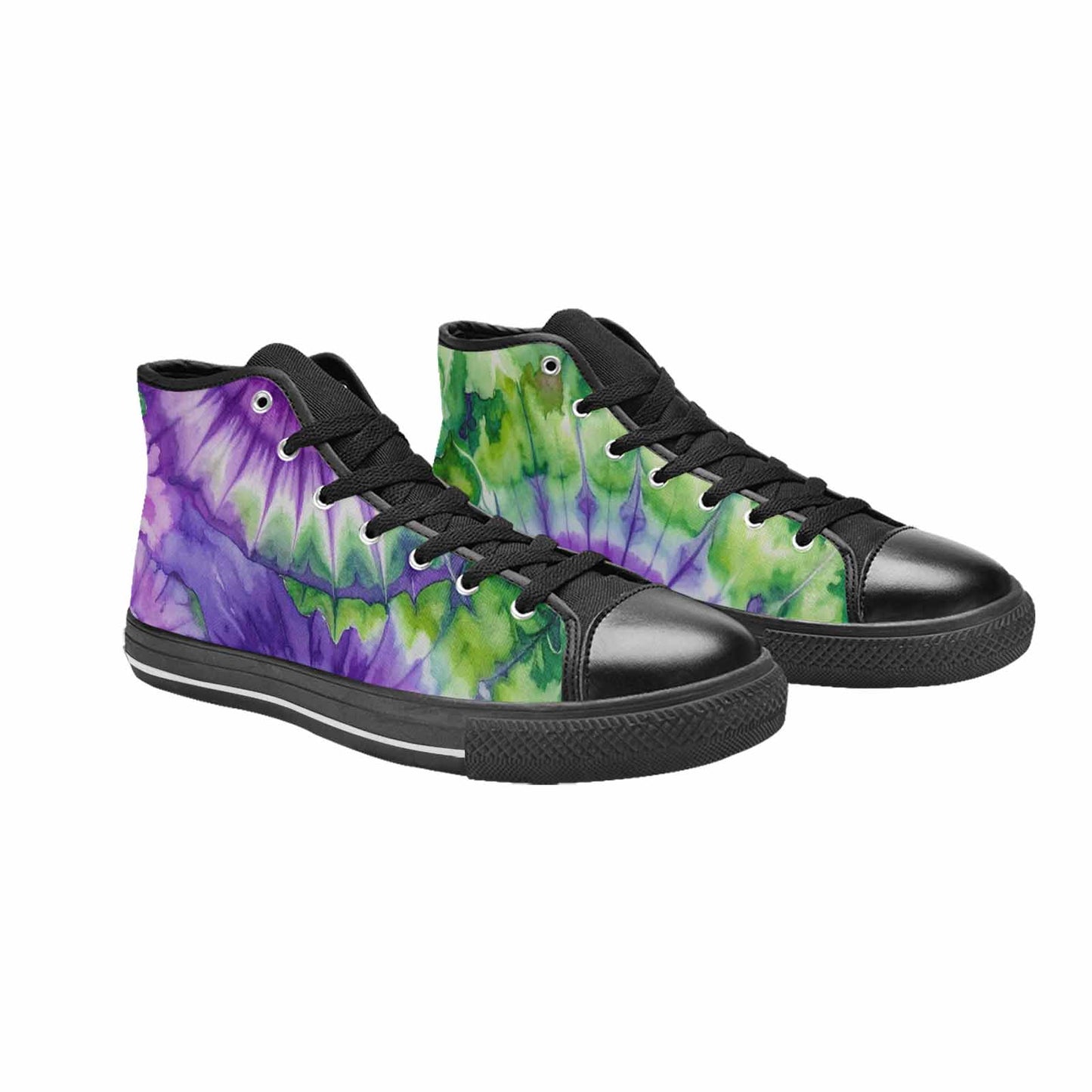 MEN'S Tie Dye - High Top Canvas Dark Academia Sneakers