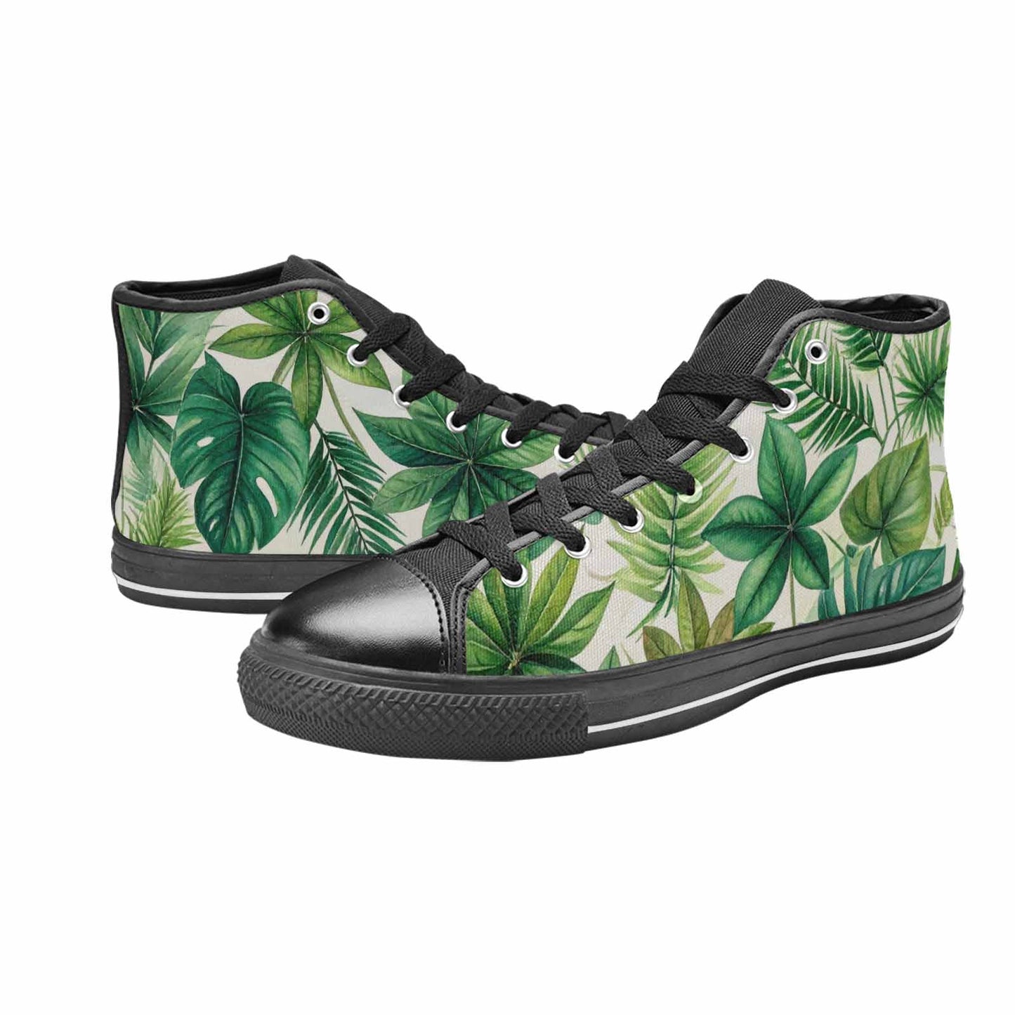 MEN'S Seven-Point Palmate Leaf High Top Canvas Aesthetic Custom Sneakers