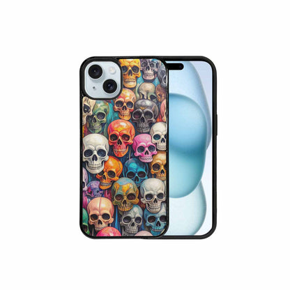 iPhone 15 Plus Case — Skulls Marbleskulls Pattern Ctw, Custom Designed Case Cover