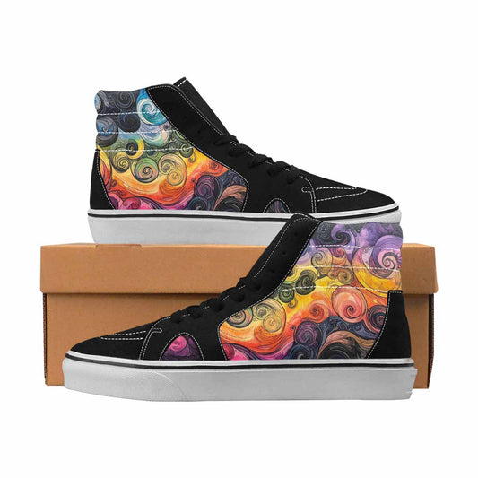 MEN'S Tie Dye High Top Canvas Custom Design Aesthetic Custom Canvas Shoes