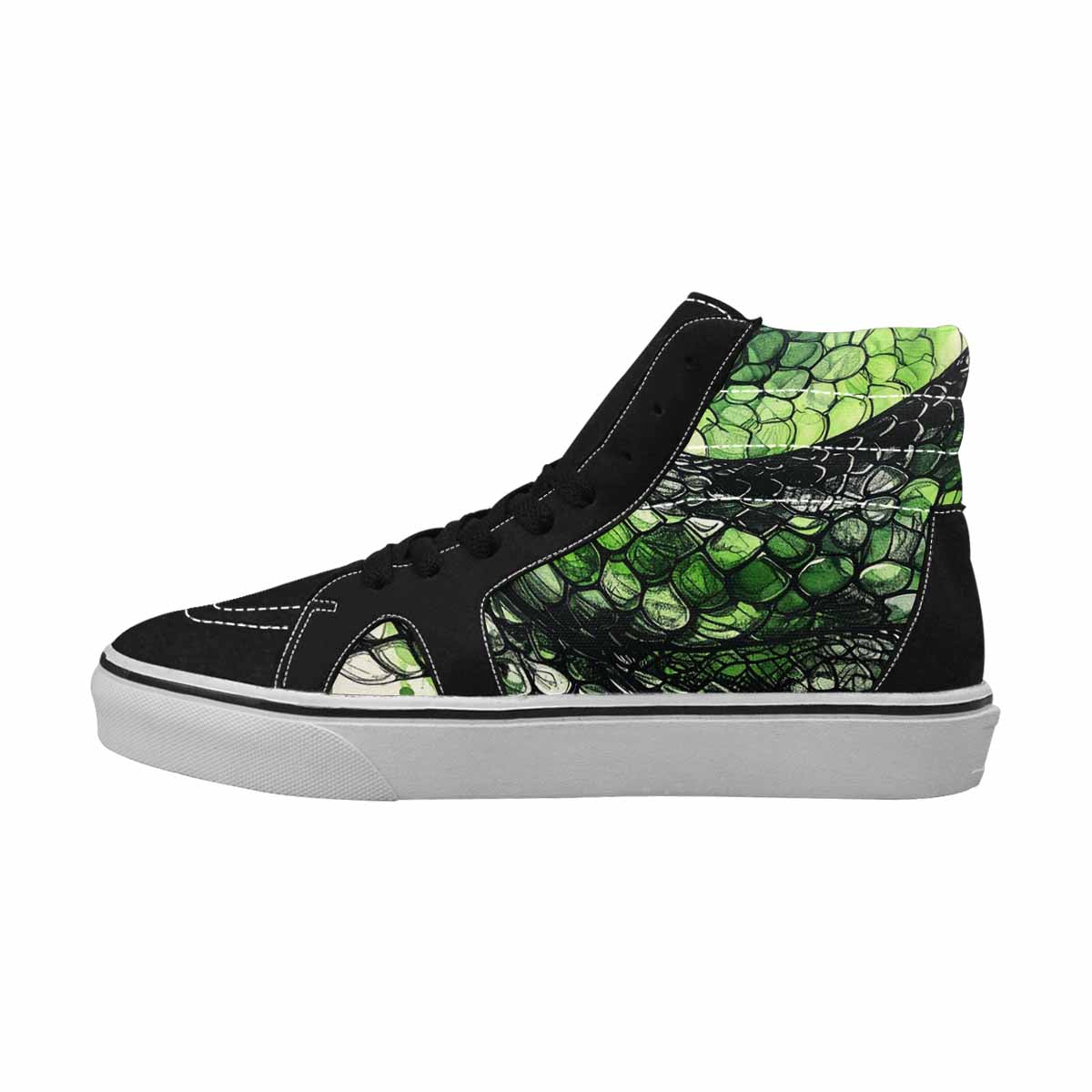 MEN'S Reptile Scale High Top Canvas Vivid Custom Sneakers