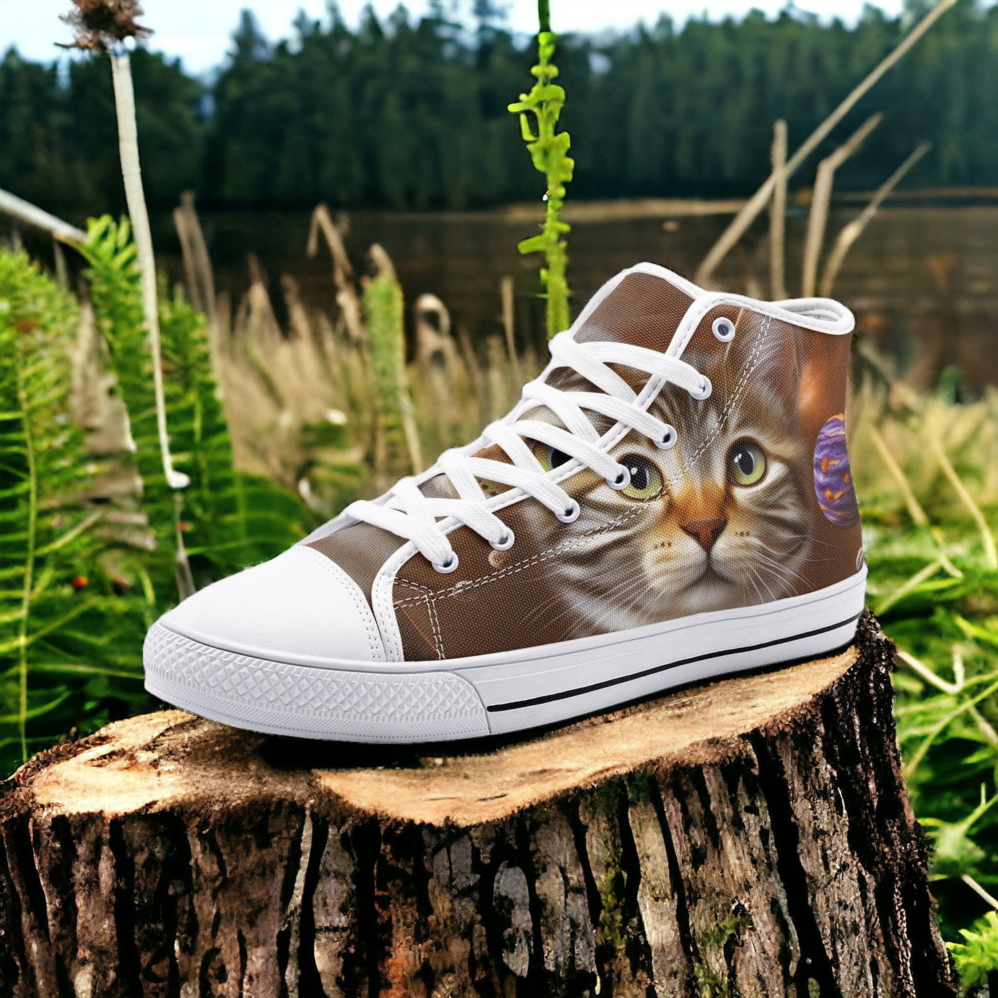 Koi Navy Indigo Vivid Bold Art - Freaky Shoes | Custom Art Sneakers