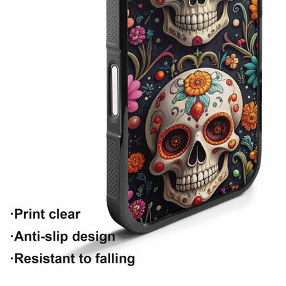 iPhone 17 Case — Greyscale Black And White Gothic Skulls, Personalized Phone Case