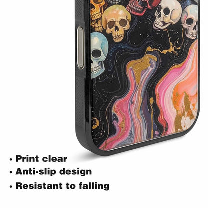iPhone 15 Pro Max Case — Skulls Marbleskulls Pattern, Custom Phone Case