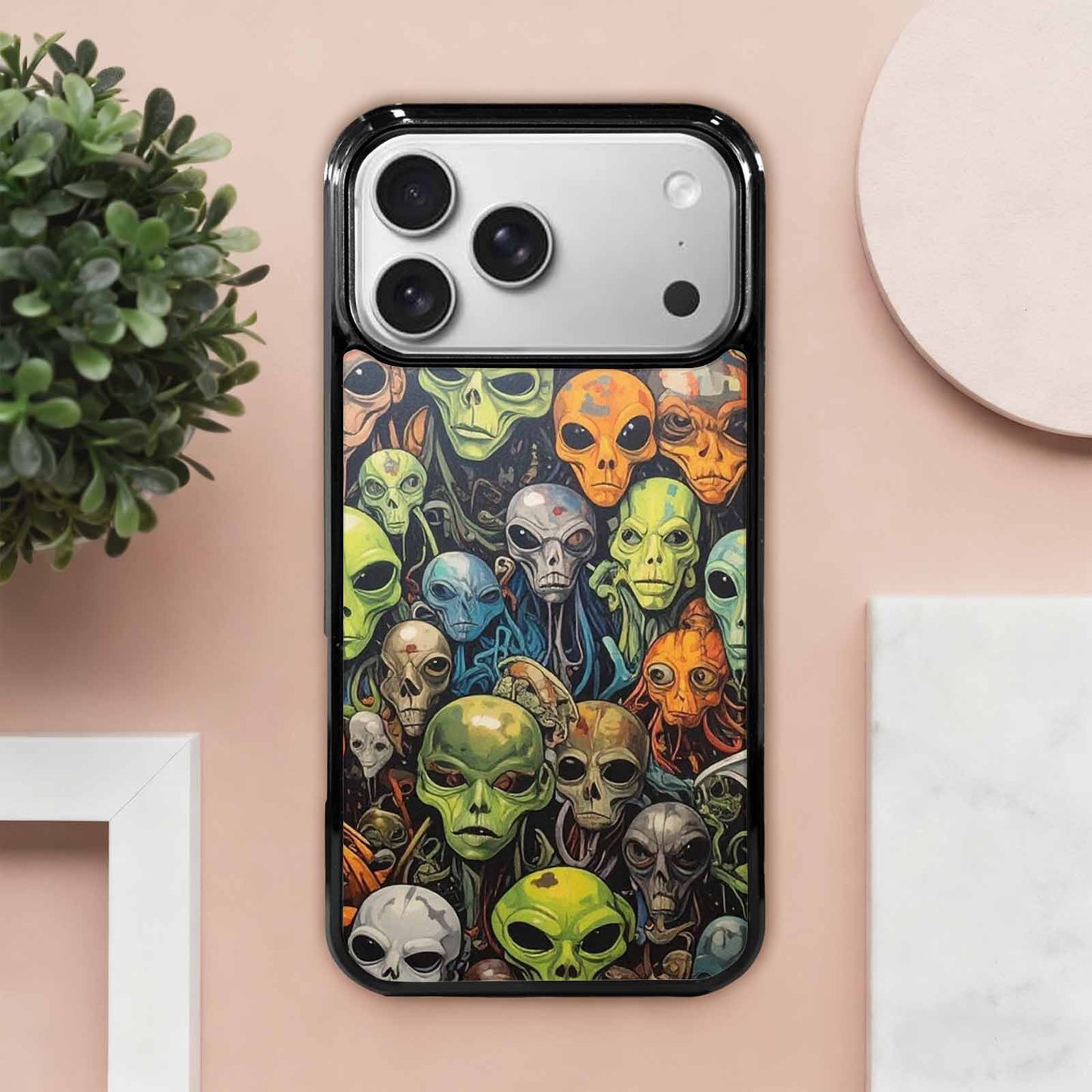 iPhone 17 Pro Max Case — Aliens Camo Aliens Alien Scifi, Custom Art Phone Cover