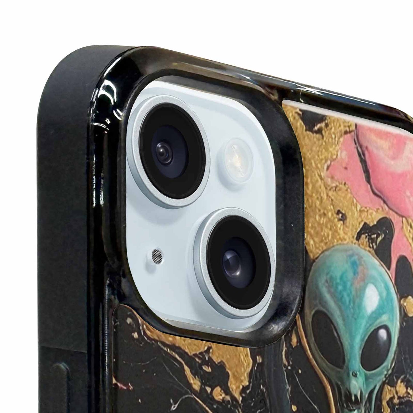 iPhone 15 Case — Aliens Marblemelting Aliens Pa Ciq, Unique Phone Case Design
