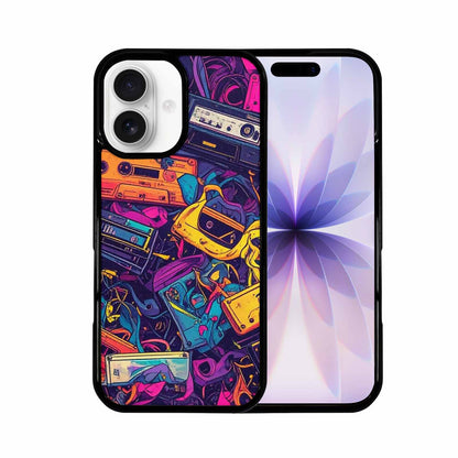 iPhone 17 Case — Retro Cassette Tape Pattern Retro Vintage, Personalized Phone Case