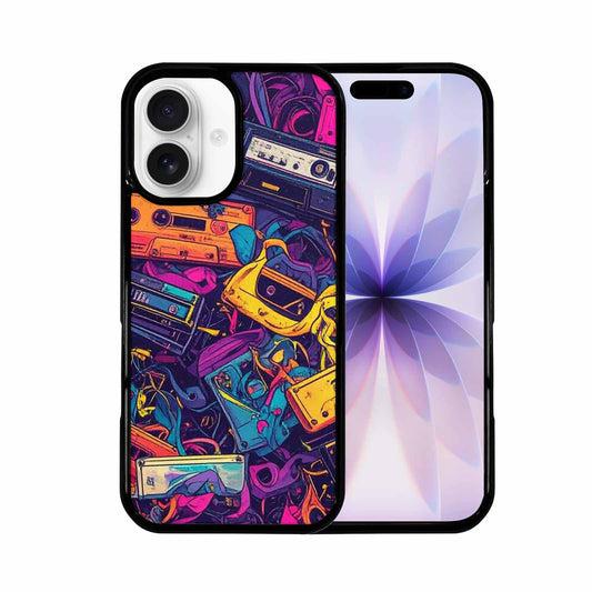 iPhone 17 Case — Retro Cassette Tape Pattern Retro Vintage, Personalized Phone Case