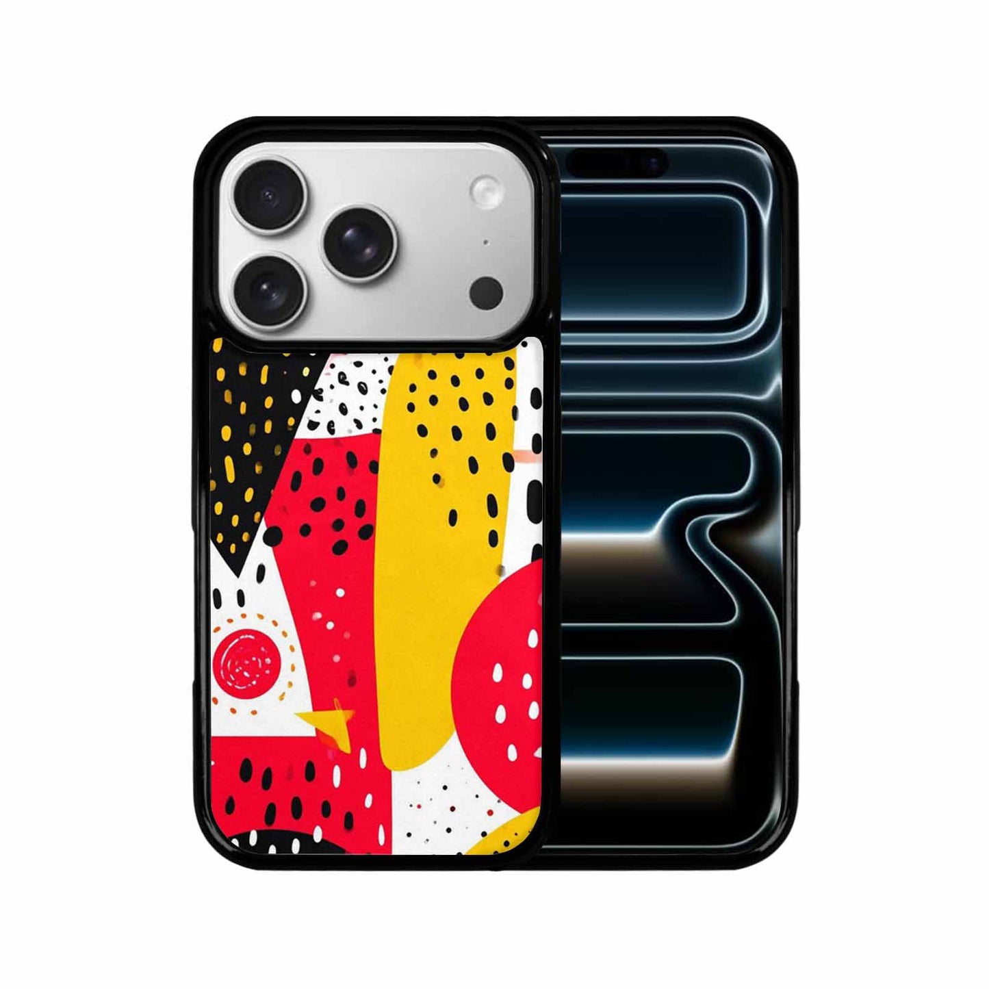 iPhone 17 Pro Case — Memphis Art Pattern Retro Vintage, Customized Protective Case
