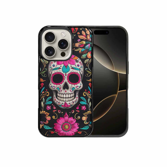 iPhone 16 Pro Case — Colorful Dia De Los Muertos Sugar, Custom Designed Case Cover