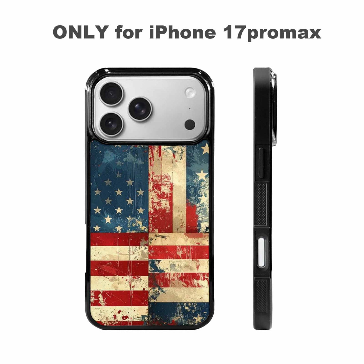 iPhone 17 Pro Max Case — Small American Flag Stars Galaxy Space, Personalized Phone Case