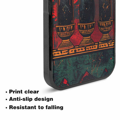 iPhone 15 Plus Case — Kwanzaa Kinara Pattern Seamless Repeat African, Customized Protective Case