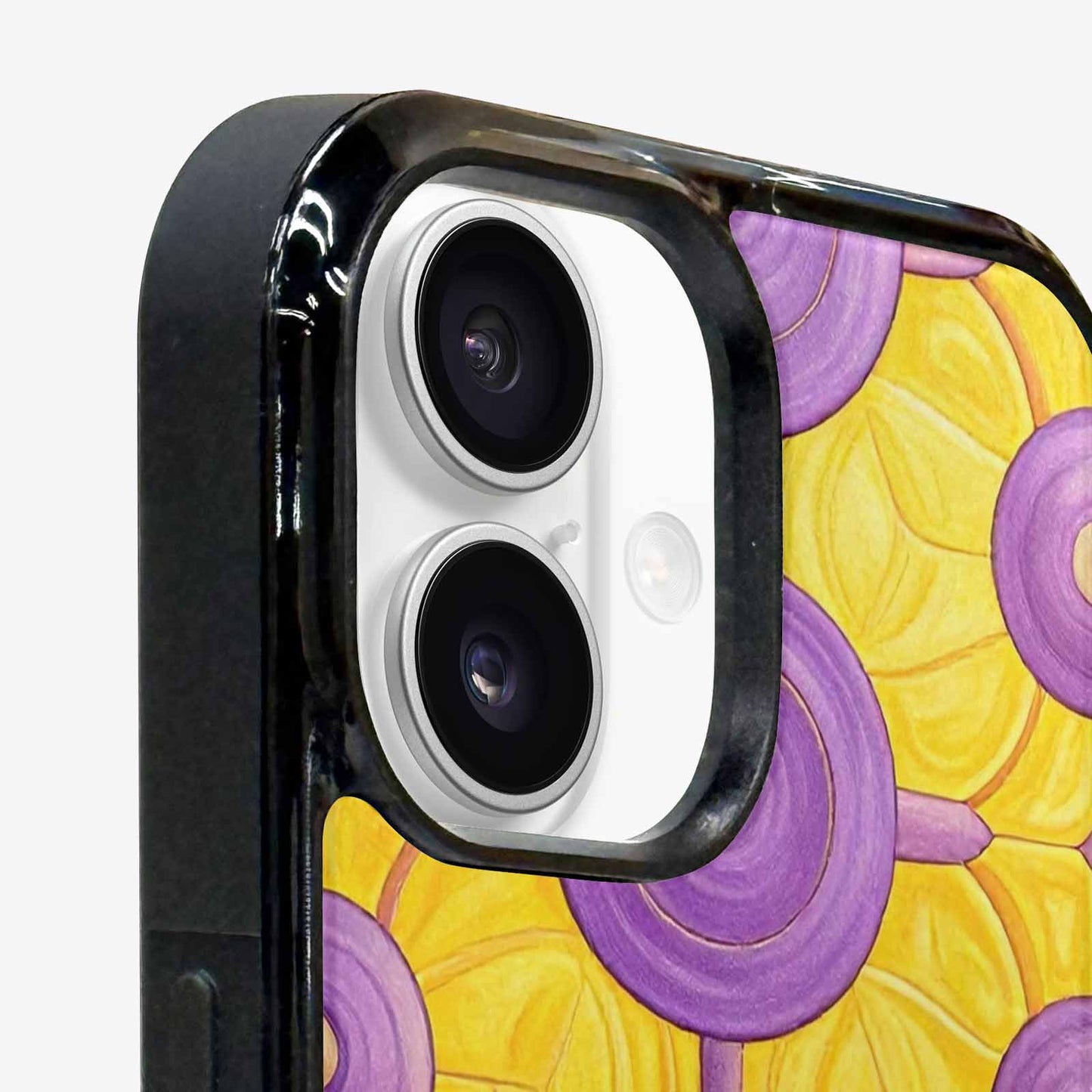 iPhone 16 Case — Intersex Flag Color Theme Small Rainbow, Unique Phone Case Design