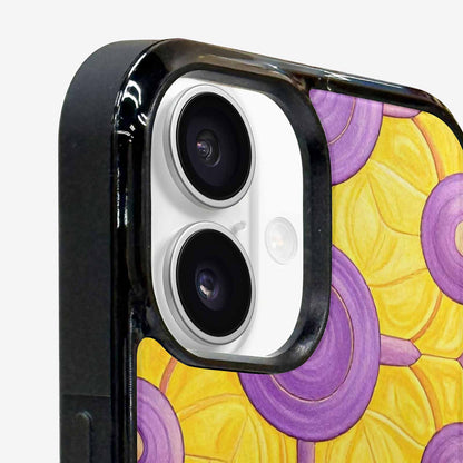 iPhone 16 Case — Intersex Flag Color Theme Small Rainbow, Unique Phone Case Design