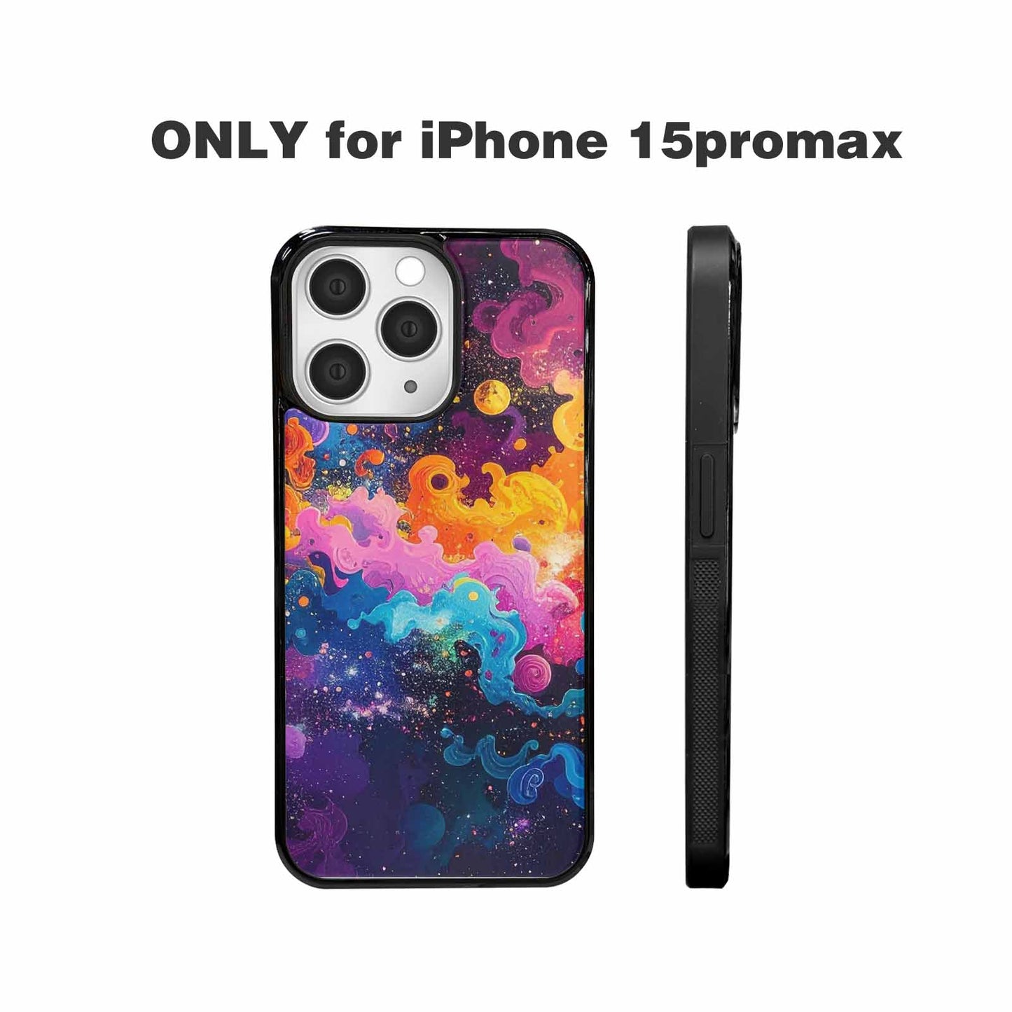 iPhone 15 Pro Max Case — Cosmic Creature And Object Mashup Pattern, Custom Printed Phone Case