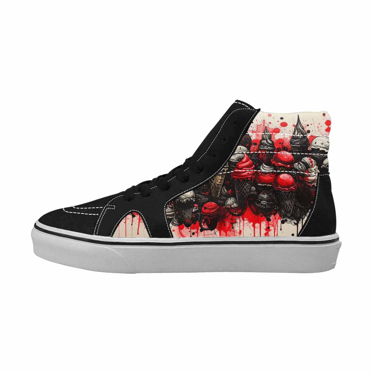 MEN'S Ice Cream Motif High Top Canvas Aesthetic Shoes