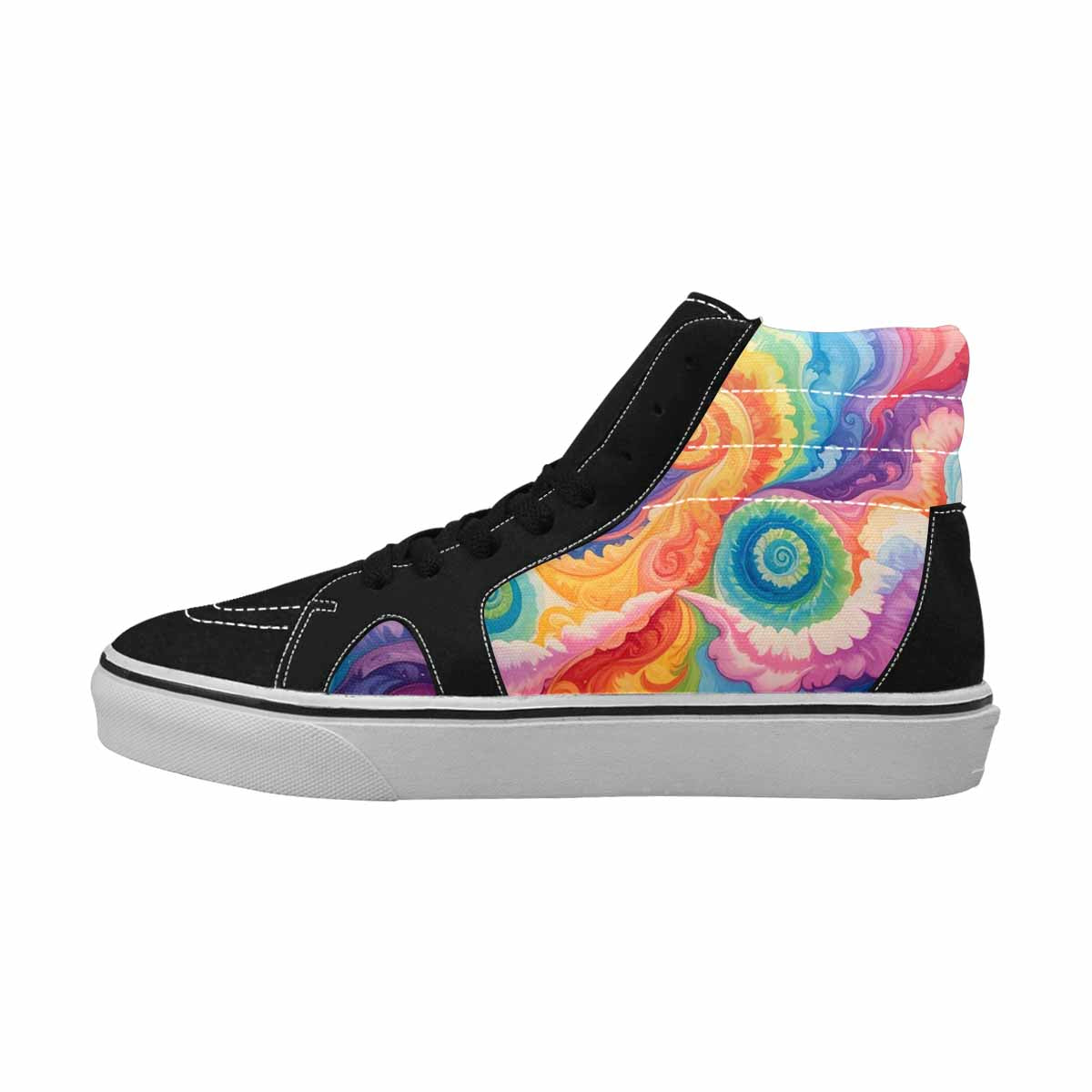 MEN'S Tie High Top Canvas Neon Fantasy Shoes