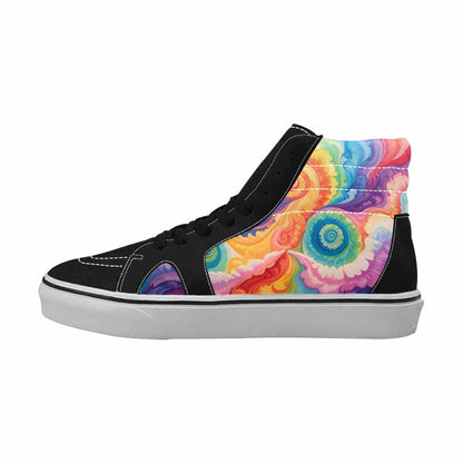MEN'S Tie High Top Canvas Neon Fantasy Shoes